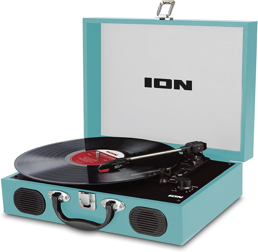 ION Audio ポータブルレコードプレーヤー 　マーメイド・イン・ブルー ION AudioのポータブルレコードプレーヤーVinyl」を評価レビュー